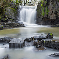 Buy canvas prints of Dearden Clough Waterfall Edenfield Ramsbottom Bury by Jonathan Thirkell