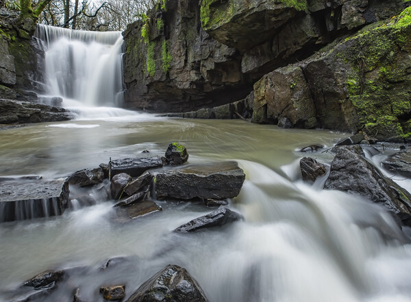 Dearden Clough Waterfall Edenfield Ramsbottom Bury Picture Board by Jonathan Thirkell