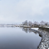 Buy canvas prints of Elton Reservoir In The Snow Bury Lancashire by Jonathan Thirkell