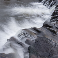 Buy canvas prints of Snig Hole Abstract River Ogden Irwell Vale Helmsho by Jonathan Thirkell