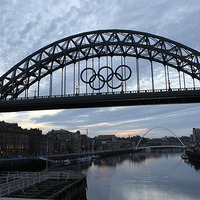 Buy canvas prints of  Bridge over the Tyne by Rebecca Giles