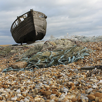 Buy canvas prints of Dungeness by Rebecca Giles
