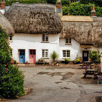 Buy canvas prints of Cottages at Hope Cove by Jay Lethbridge