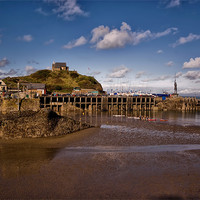 Buy canvas prints of Ilfracombe Harbour and St Nicholas Chapel by Jay Lethbridge