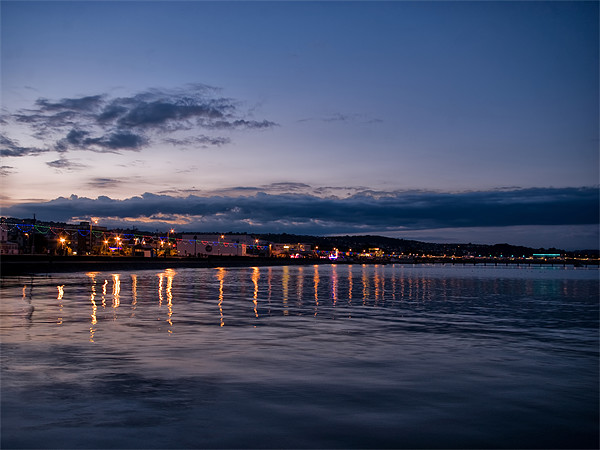 Paignton Seafront at Night Picture Board by Jay Lethbridge