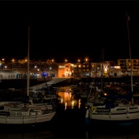 Buy canvas prints of Paignton Harbour at Night by Jay Lethbridge