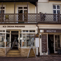 Buy canvas prints of Ice Cream and Coffee, Sidmouth by Jay Lethbridge