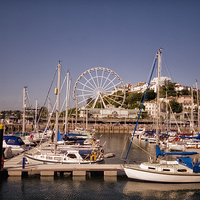Buy canvas prints of Torquay Harbour and Big Wheel by Jay Lethbridge