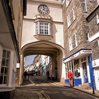 Buy canvas prints of The Clock Tower in Totnes by Jay Lethbridge