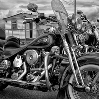 Buy canvas prints of MotorCycles in Black and White by Jay Lethbridge