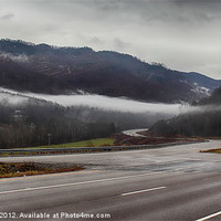 Buy canvas prints of Foggy Mountain Road by peter campbell