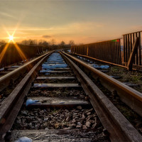 Buy canvas prints of Sunset Track by Alan Bishop