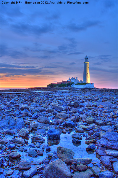 St Marys Lighthouse Picture Board by Phil Emmerson
