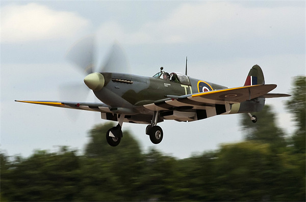 Vintage Spitfire Aircraft Picture Board by Phil Emmerson