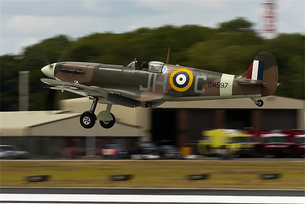 Vintage Spitfire Aircraft Picture Board by Phil Emmerson