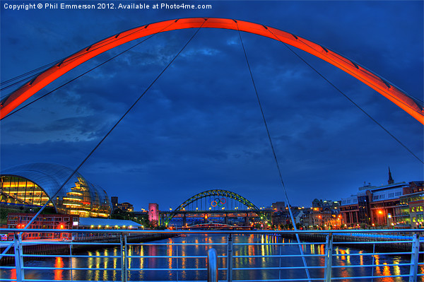 Tyne Bridge through a Bridge! Picture Board by Phil Emmerson