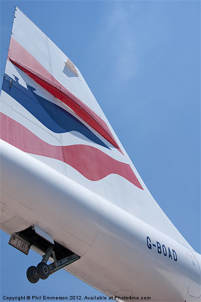Concorde tail fin Picture Board by Phil Emmerson