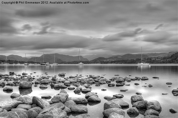 Ullswater in Mono Picture Board by Phil Emmerson