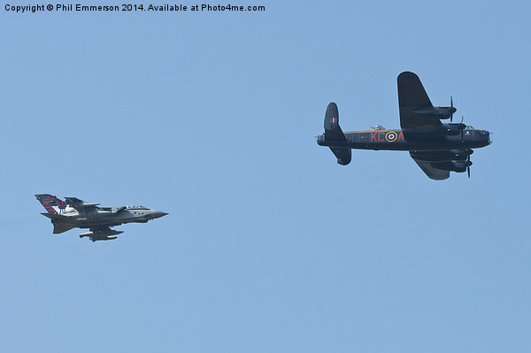  Lancaster and Tornado GR4 from 617 Sqn Picture Board by Phil Emmerson
