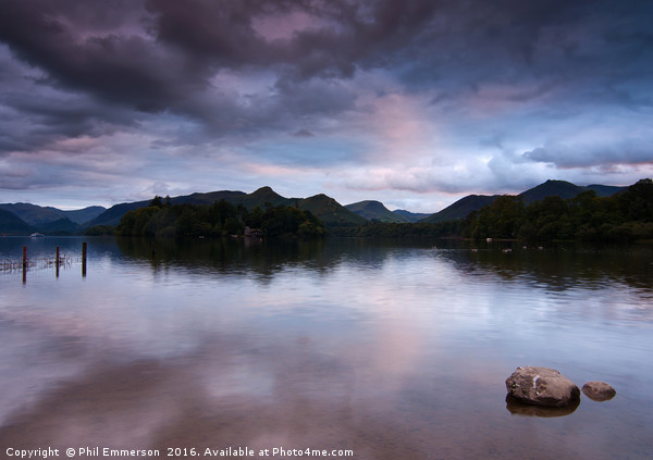 Derwent Water Clouds Picture Board by Phil Emmerson