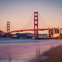 Buy canvas prints of Golden Gate Sunset by Phil Emmerson
