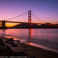 Buy canvas prints of Dusk at the Golden Gate Bridge by Phil Emmerson