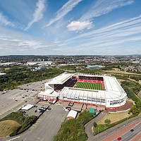 Buy canvas prints of Aerial View of the BET365 Stadium, Stoke on Trent by Jonny Essex