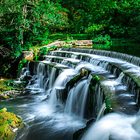 Buy canvas prints of Long exposure of a waterfall, Peak District No7 by Jonny Essex