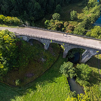 Buy canvas prints of Aerial view of Headstone viaduct, Bakewell No4 by Jonny Essex
