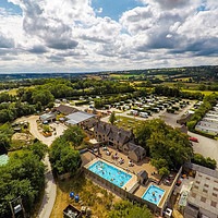 Buy canvas prints of Aerial view of Callow Top Holiday park, Derbyshire by Jonny Essex