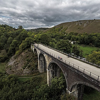 Buy canvas prints of Aerial view of Headstone viaduct, Bakewell No13 by Jonny Essex
