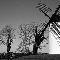 Buy canvas prints of Sail shadow on Ashton windmill by Paula Palmer canvas