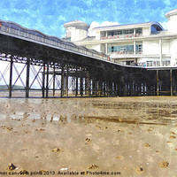 Buy canvas prints of Grand pier in Weston-Super-Mare 2 by Paula Palmer canvas