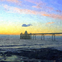 Buy canvas prints of Clevedon pier 2013 by Paula Palmer canvas