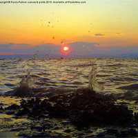 Buy canvas prints of Sunset splash! by Paula Palmer canvas