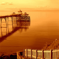 Buy canvas prints of Clevedon Pier by Paula Palmer canvas