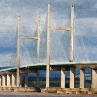 Buy canvas prints of Second Severn Bridge Crossing by Paula Palmer canvas