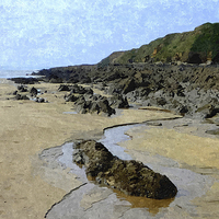 Buy canvas prints of Saunton Sands beach 2 by Paula Palmer canvas