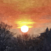 Buy canvas prints of Sunset Scene by Paula Palmer canvas