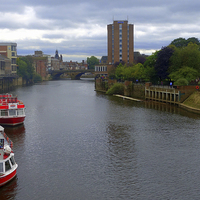 Buy canvas prints of  York and the river Ouse by Paula Palmer canvas