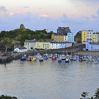 Buy canvas prints of  Daytime view of Tenby Harbour by Paula Palmer canvas