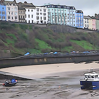 Buy canvas prints of Tenby Harbour 2 by Paula Palmer canvas
