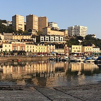 Buy canvas prints of Torquay Harbour reflections by Paula Palmer canvas