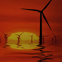 Buy canvas prints of Windmills (Digital Art) by John Wain