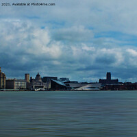 Buy canvas prints of Liverpool Waterfront Skyline  by John Wain