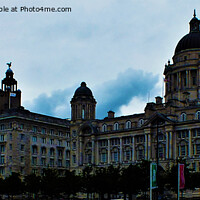 Buy canvas prints of Three Graces Liverpool by John Wain