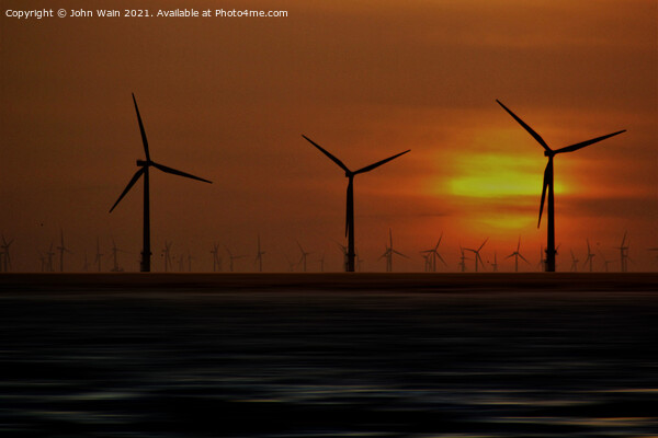 Windmills (Digital Art) Picture Board by John Wain