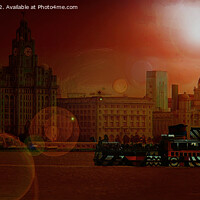 Buy canvas prints of Liverpool Waterfront Skyline (Digital Art)  by John Wain