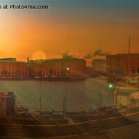 Buy canvas prints of Royal Albert Dock And the 3 Graces Panorama by John Wain