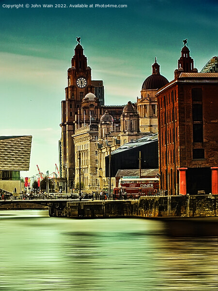 Royal Albert Dock And the 3 Graces   Picture Board by John Wain